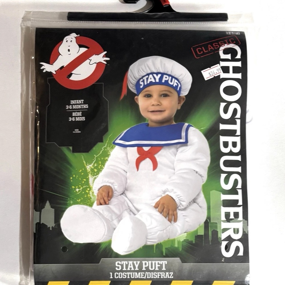 Ghostbusters Stay Puft Costume Infant (3-6 Months) New Halloween